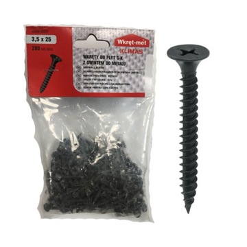 WKRĘT-MET WKRĘTY DO GK DO METALU 3,5 x 25 (200szt)