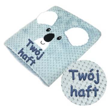 Kocyk DZIECIĘCY Soft z IMIENIEM HAFT KOALA