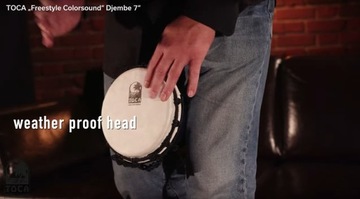 TFCDJ-MI Freestyle Colorsound Djembe 7'' Metaliczny Indigo Toca