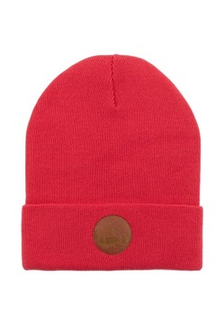 Czapka beanie z bawełny org. czerwony tulipan