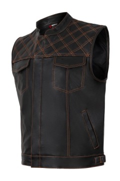 KAMIZELKA SOA PIK ORANGE SKÓRZANA MOTOCYKLOWA SONS OF ANARCHY L