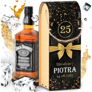 PREZENT NA 18 20 25 30 35 40 45 50 55 60 65 70 URODZINY SKRZYNKA NA WHISKY