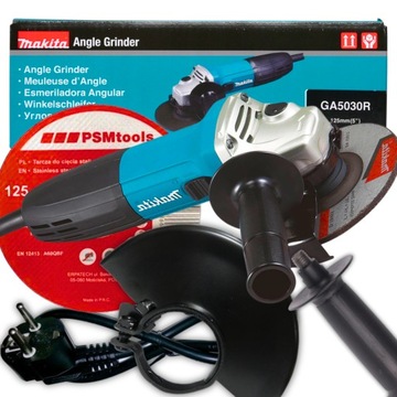 SZLIFIERKA KĄTOWA 125MM MAKITA KĄTÓWKA 720W 240V ANTY-RESTART DIAX MOCNA