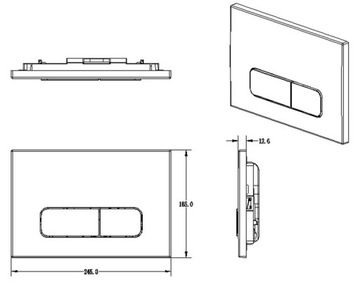 Przycisk spłukujący do stelaża Geberit Delta Sigma chrom mat srebrny