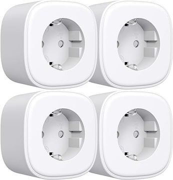 Inteligentne Gniazdka 4 sztuki WiFi Kompatybilne z Alexa i Google