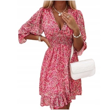 Damskie letnie sukienki z krótkim rękawem w stylu boho
