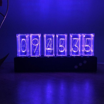Винтажные вакуумные ламповые часы Nixie