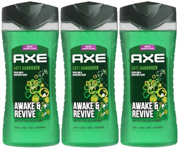 Axe AntiHangover Męski Żel pod prysznic Odświeżenie po Nocy (3x 400ml)