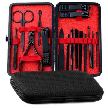 Набор маникюрных кусачек Ножницы для ногтей 16 шт. Футляр для ухода за ногтями