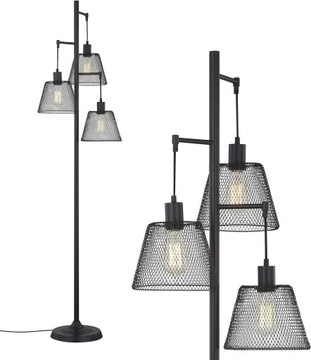 LAMPA PODŁOGOWA STOJĄCA RETRO CZARNA E27 170CM