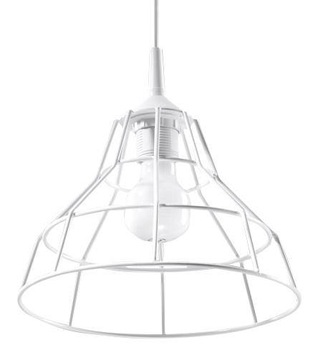 LAMPA wisząca SUFITOWA ZWIS 25 CM LOFT LG4 biała SOLLUX