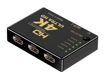 Przełącznik Switch HDMI 5x1 + pilot IR ROZGAŁĘŹNIK switcher obrazu