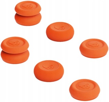 GUMKI NAKŁADKI SKULL&CO 6-PACK DO PLAYSTATION PS4 PS5 SWITCH PRO POMARAŃCZ