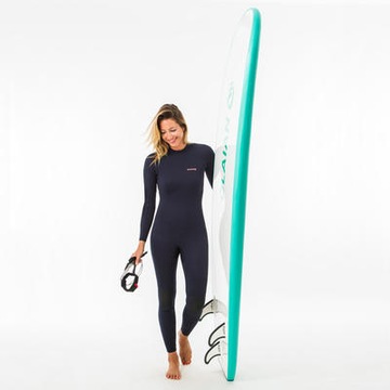 Женский гидрокостюм для серфинга 100 из неопрена толщиной 2/2 мм.