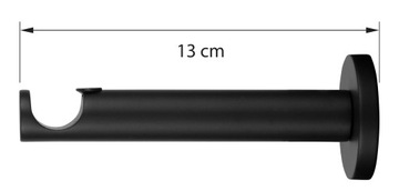 KARNISZ POJEDYNCZY 120 CM 19 MM CZARNY MAT BIAŁY MAT WYBÓR ZAKOŃCZEŃ RENA