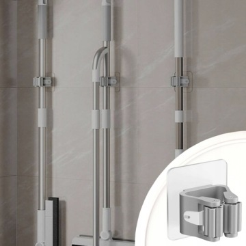 3x ДЕРЖАТЕЛЯ ДЛЯ ЩЕТКИ САМОКЛЕЯЩАЯСЯ НАСТЕННАЯ ВЕШАЛКА ДЛЯ ШВАБРЫ БЕЗ СВЕРЛЕНИЯ