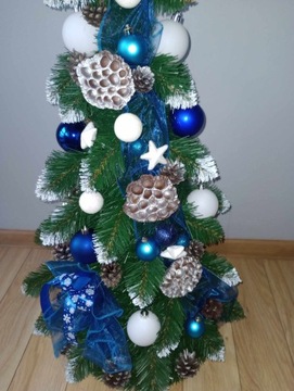 КОНИЧЕСКАЯ елка декорированная SLIM с украшениями 60 см DRESSED