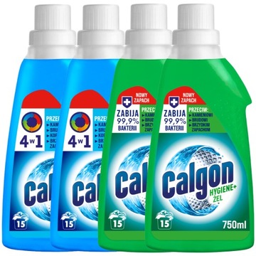 Calgon Odkamieniacz do Pralki MIX 750ml x4