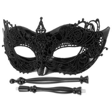 Maska kostiumowa na Halloween Maska wenecka na patyku