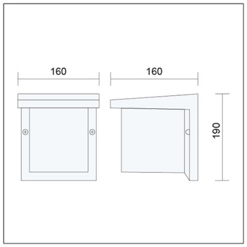 НАСТЕННЫЙ СВЕТИЛЬНИК С СЕНСОРНЫМ ФАСАДОМ IP54 E27
