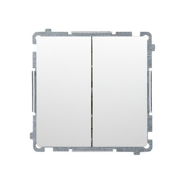 Wyłącznik łącznik podwójny z LED biały Simon Basic