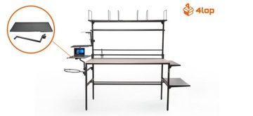 Держатель камеры видеонаблюдения с полкой для упаковочного стола на 4 лопасти