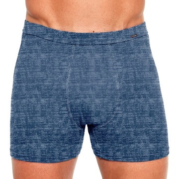 Bokserki męskie Cornette Authentic Perfect 220 blue print niebieskie r. XXL