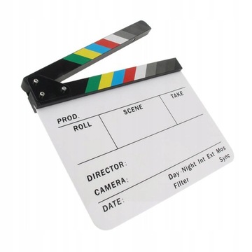 Akrylowa płyta Clapper do filmu telewizyjnego