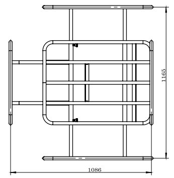 МОЛНИЯ EWB150 ТРУБЧАТАЯ РАМА ДЛЯ ТАЧКИ EWB150-100L