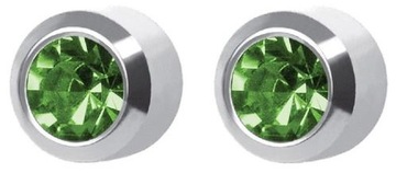 Kolczyki Studex Peridot srebrne