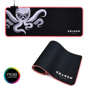 Коврик для мыши с RGB-подсветкой Kraken XXXL 30 см x 80 см