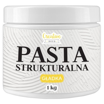 Pasta strukturalna gładka biała do tworzenia struktur i efektów 3D 1kg