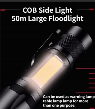 Светодиодный фонарь COB Встроенный аккумулятор XPG Q5 Zoom Focus