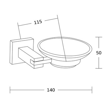 MEXEN VANE НАСТЕННАЯ МЫЛЬНИЦА ХРОМИРОВАННОЕ СТЕКЛО