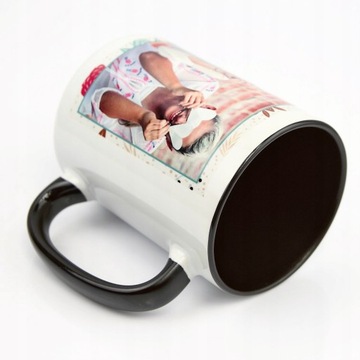 БОЛЬШАЯ КРУЖКА С СОБСТВЕННЫМ ФОТО ЛОГОТИПОМ И ГРАФИКОЙ В ПОДАРОК ​​черная 440мл