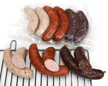 KIEŁBASA KASZANKA BIAŁA TACKA WĘDLIN NA GRILA