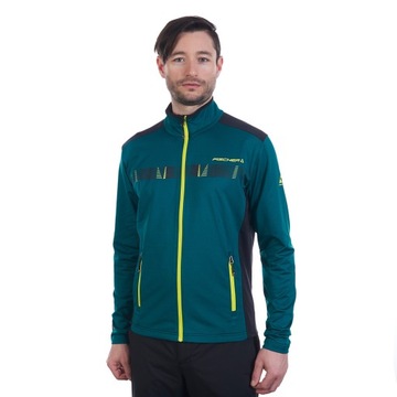 Fischer ZELL Męska bluza narciarska polar II warstwa Spruced Green M