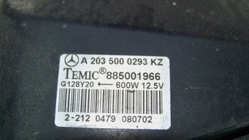 MERCEDES C W203 2.2 CDI 02R VENTILÁTOR CHLADIČŮ