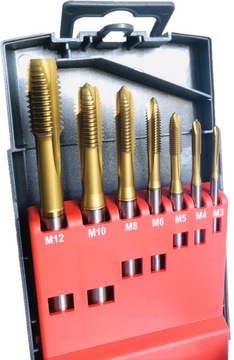 FANAR Zestaw gwintowników maszynowych M3-M12 TIN