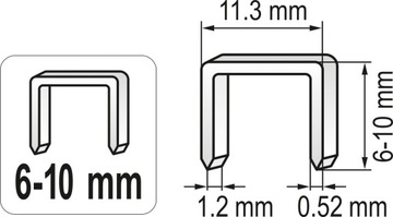 СТЕПЛЕР МОЛОТКОВЫЙ 6-10MM 71080 VOREL