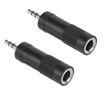 2x Przejściówka Duży Jack 6,5 gn / Mały Jack 3,5wt