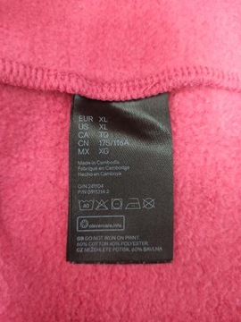 H&M DIVIDED CIEMNORÓŻOWA, KRÓTKA BLUZA DAMSKA OVERSIZE r. XL