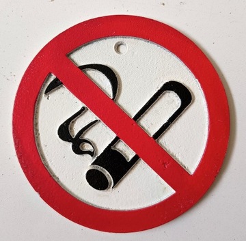 Szyld NO SMOKING żeliwo Nie Palić Zakaz Palenia