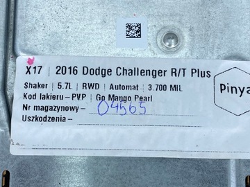 Модуль AirBag Dodge Challenger 2015+ США