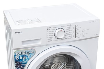 Отдельностоящая стиральная машина, автомат, 1000 об/мин, 6 кг, быстрая очистка в барабане 15 мин.