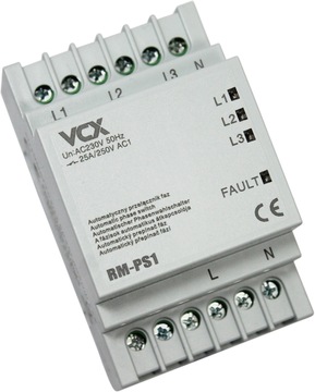 Przełącznik faz automatyczny 3x230V+N VCX RM-PS1