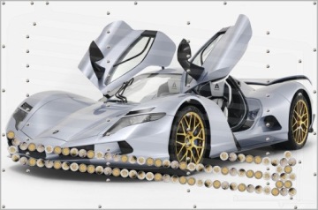 Уникальная подарочная копилка XL номиналом 5 злотых с автоматическим выводом средств на различные автомобили