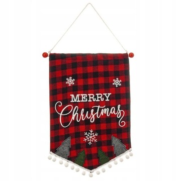 Świąteczna wisząca flaga dekoracja ścienna, E-1PCS