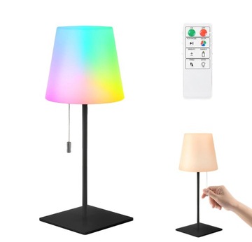 LAMPA STOŁOWA NOCNA LED IP44 RGB USB BATERIA