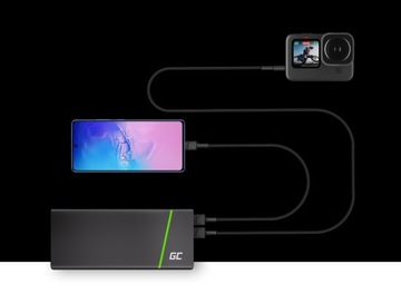 Кабель Green Cell USB A — кабель USB-C типа C длиной 2 м, прочный для телефона
